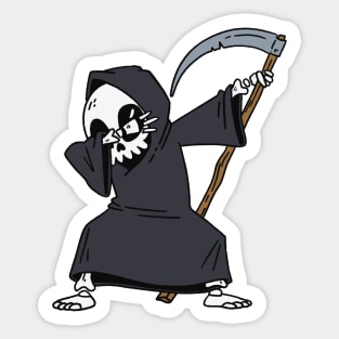 Funny Dabbing Grim Reaper Sticker